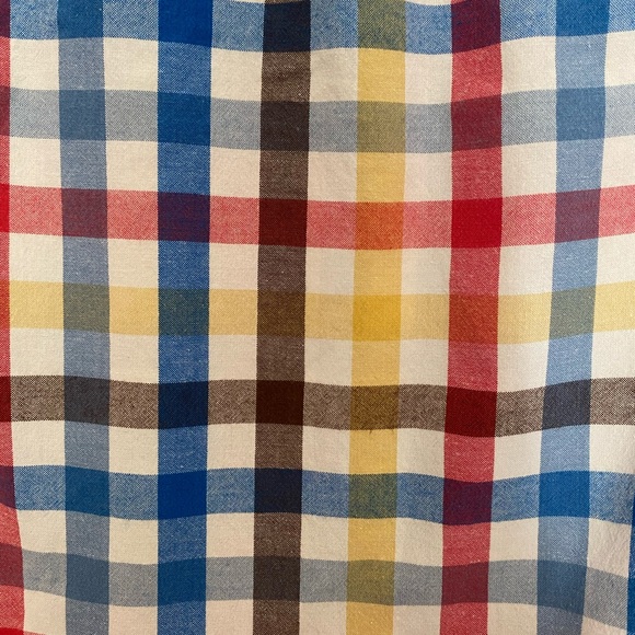 Mini Boden Primary Gingham Plaid Blouse - Picture 4 of 4